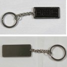 Metal Fossil Keychain Key Ring 3.5" Long Rubber Logo