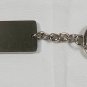Metal Fossil Keychain Key Ring 3.5" Long Rubber Logo