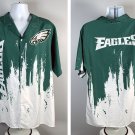 Philadelphia Eagles Football Party Shirt Button Front Mens XL Polyester