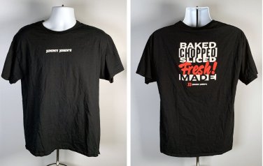 Jimmy John's Baked Chopped Sliced Fresh Made T Shirt Mens Large