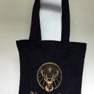2 New Jagermeister Black Lightweight Tote Bags Cotton Gold Logo 11" x 12" 2 New Jagermeister Black Lightweight Tote Bags Cotton Gold Logo 11" x 12"