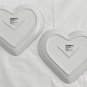2 Crate & Barrel Ceramic Red & White I Choose You Heart Plates Kate Forrester