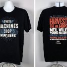 Harvest Hope Neil Young Willie Nelson Nebraska Heartland Farms T Shirt Mens XL