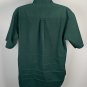 CAT Caterpillar Short Sleeve Button Front Shirt Mens Large Green Cotton Poly