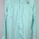 Chevrolet Embroidered Long Sleeve Vented Sport Fishing Shirt Mens Large Green