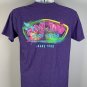 Ron Jon Surf Shop Grand Turk T Shirt Mens Medium Purple colorful Logo 50/50