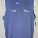 RLX Ralph Lauren Mitsubishi Electric Mens Large Golf Sweater Vest Coolmax Blue