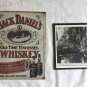 Jack Daniels Old No 7 Brand  Whiskey Tin Sign 12.5" by 16"  & B/W Spring Picture