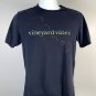 Vineyard Vines Island Map Outline Logo T Shirt Men Small Blue Cotton