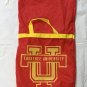 Tuskegee University Nylon Duffle Laundry Beach Bag Cinch Top Handles Red Yellow