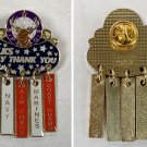 BPOE Elks Say Thank You Military Army Navy Air Force Marines Coast Guard Pinback