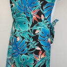 Hilo Hattie MuuMuu Hawaiian Dress Turquoise Birds of Paradise Flowers XS Cotton