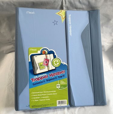 Trapper Keeper Notebook 29096 Blue Stars Folders Looks Unused
