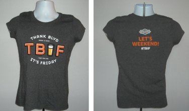 Thank Boulevard Beer It's Friday T Shirt Womens Medium Work Is Done Time for Fun