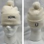 Nutrl Vodka Seltzer Knitted Beanie Hat Acrylic Pom Pom Off White