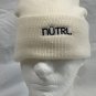 Nutrl Vodka Seltzer Knitted Beanie Hat Acrylic Pom Pom Off White