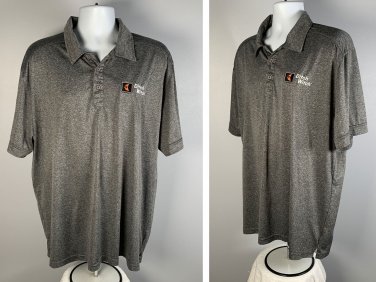 Ditch Witch Embroidered Polo Golf Shirt Mens 2XL Gray Polyester