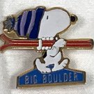 Vintage Big Boulder Ski Resort Snoopy Schulz Lapel Pin Poconos Pennsylvania