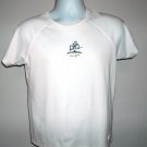 Life is Good Tech Golfer T Shirt Womens Large White 100% Polyester