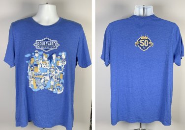 2018 Boulevard Brewing Co KC Royals Baseball Logo T Shirt Mens XL Blue Beer