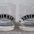 2 New Baileys Irish Cream Cocktail Glasses Arched Black Logo 6 OZ