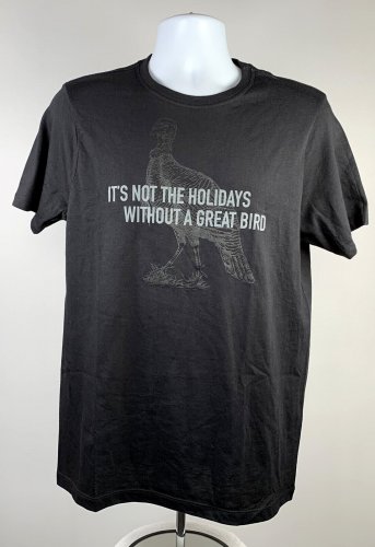 Wild Turkey Bourbon Not the Holidays Without a Great Bird T Shirt Mens Medium