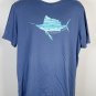 Vineyard Vines Marlin Swordfish Logo T Shirt Men XL Blue Cotton