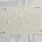 New Pro Dive Scuba Diver Front Metal License Plate White