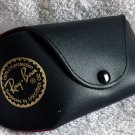 Ray Ban Black Leather Case EyeGlass Sunglass Red Felt Interior