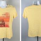 Life is Good Happy Trails T Shirt Womens Medium Classic Fit Yellow