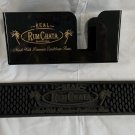 New Rum Chata Bar Caddy Napkin Swizzle Holder Plastic & Rubber Bar Mat
