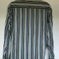 Robert Graham Striped Blue Black Mens Shirt Size XL Knowledge Wisdom Truth