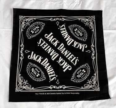 New Jack Daniels Whiskey Old NO 7 Brand Bandana Black