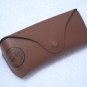 Ray Ban tan Leather Case EyeGlass Sunglass Case & lens cloth