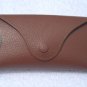Ray Ban tan Leather Case EyeGlass Sunglass Case & lens cloth