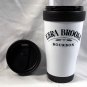 Ezra Brooks Bourbon Insulated Lidded Plastic Travel Mug 12 oz