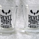 2 New Revel Stoke Whisky Shot Glasses 1.5 oz moose head logo