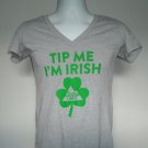 Coors Light Tip Me I'm Irish T Shirt Womens Medium Beer Lucky Clover Bartender