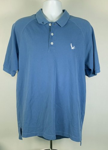 Grey Goose Vodka Golf Polo Shirt Mens XL Embroidered Logo Blue Cotton Poly Mix
