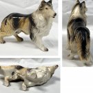 Vintage Ceramic Collie Dog Figurine 5" Long 4" Tall Made in Japan
