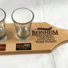 Kentucky Whiskey Tasting Flight Board with Glasses Elijah Craig Evan Williams
