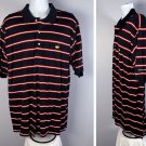 Masters Collection Golf Polo Shirt Mens XL Striped Cotton Black Red White