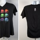 Taco Bell Restaurant V Neck T Shirt Womens Large Colorful Bell Logo