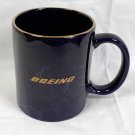 Boeing Company Aviation Ceramic Coffee Mug Marbled Blue Gold Logo 10 oz
