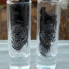 2 NEW CORRALEJO TEQUILA SHOOTER SHOT GLASSES EMBOSSED LOGO