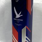 Grey Goose Vodka Empty Bottle Tin Blue Red Silver 14" Flip Top