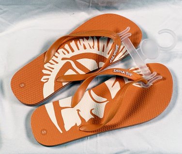 New Shock Top Beer Flip Flops Orange Mens Small