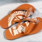New Shock Top Beer Flip Flops Orange Mens Small