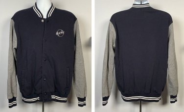 Blue Moon Brewing Co Beer Varsity Jacket Mens Large Blue Embroidered Pockets