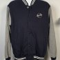 Blue Moon Brewing Co Beer Varsity Jacket Mens Large Blue Embroidered Pockets